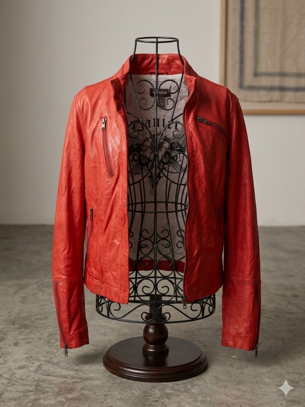 Danier Red Leather Jacket